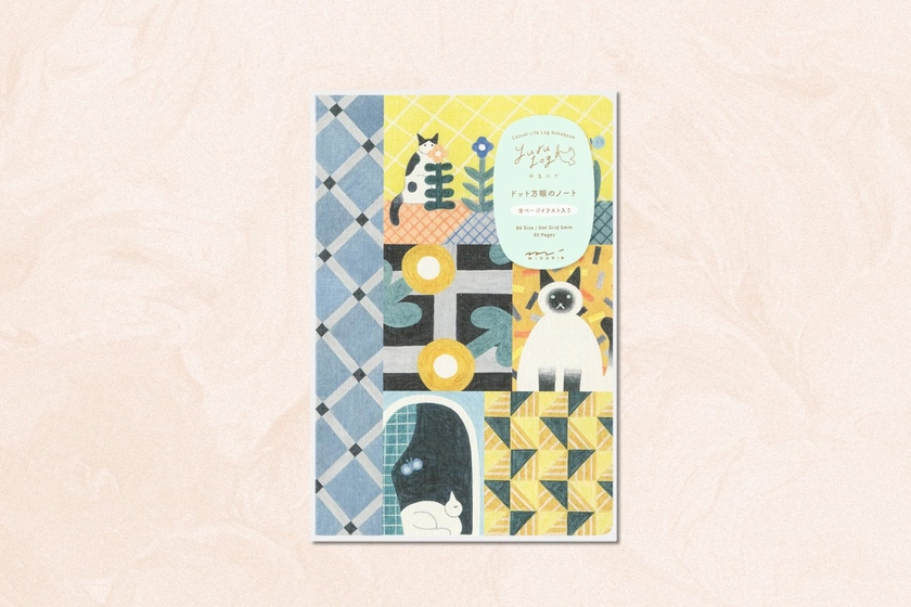 Midori Yuru Log Notebook - B6 - Cat — Libraries and Archives Paper Company