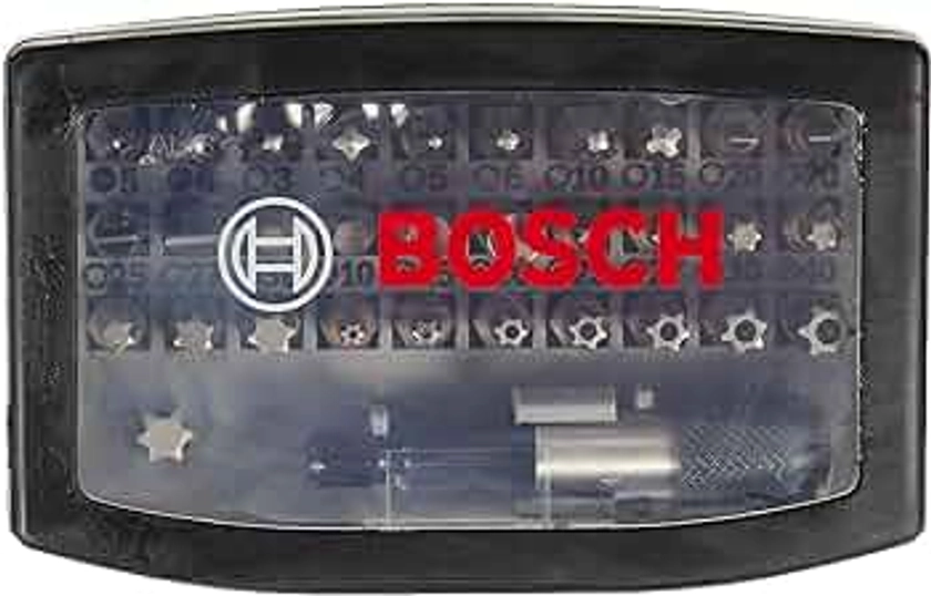Bosch Professional 32 pièces Coffrets d'embouts de vissage Extra Hard (PH, PZ, T, TH, S, HEX-Bit, Accessoires Perforateurs et Visseuses)