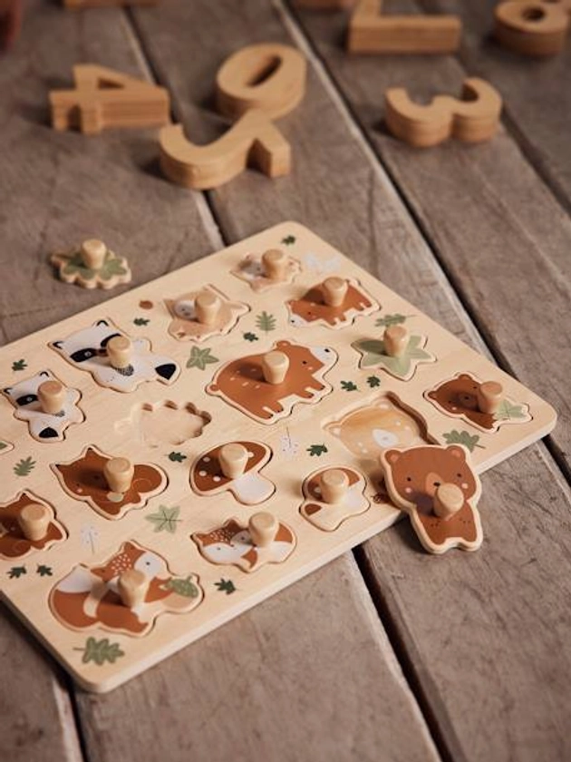 Puzzle boutons GREEN FOREST en bois FSC® - multicolore