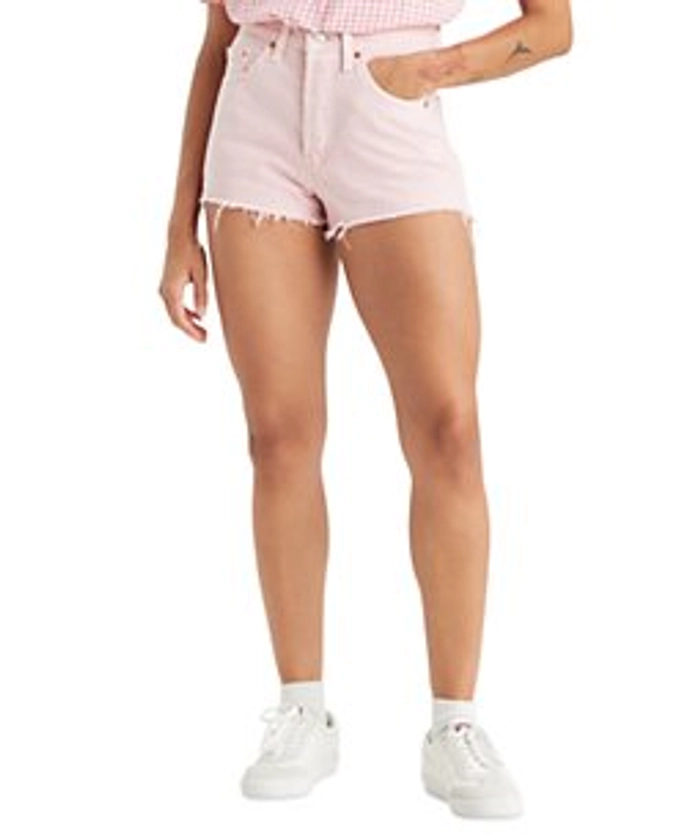Levi's® Women's 501 Button Fly Cotton High-Rise Denim Shorts - Macy's