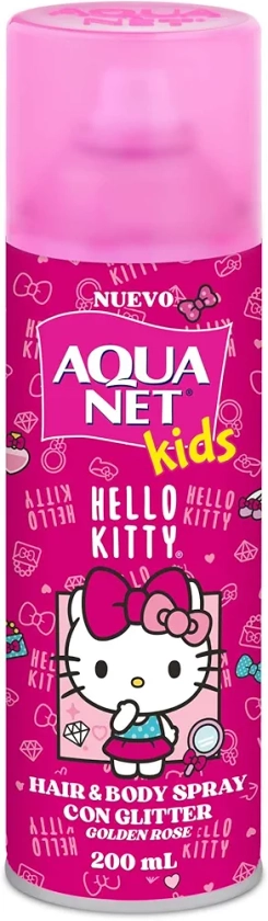 Aqua Net Body & Hair Spray con brillos Hello Kitty 200 ml : Amazon.com.mx: Belleza