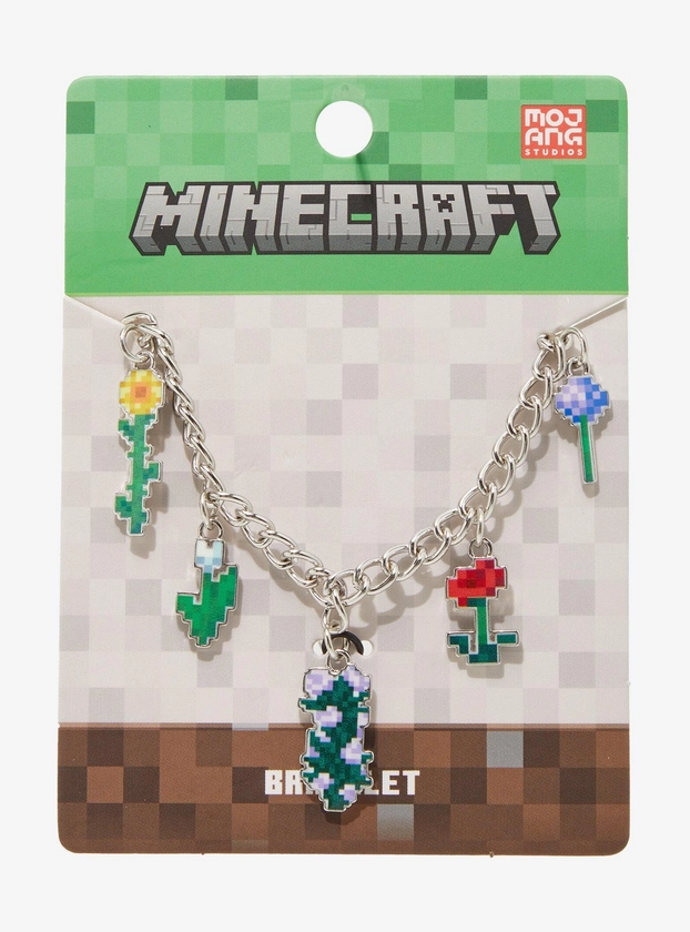 Minecraft Flowers Charm Bracelet