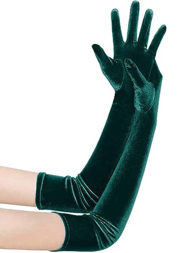 Elegant 1 Pair Of Women's Long Gloves, Perfect For Daily Party, Dancing & Tea Party Outfits