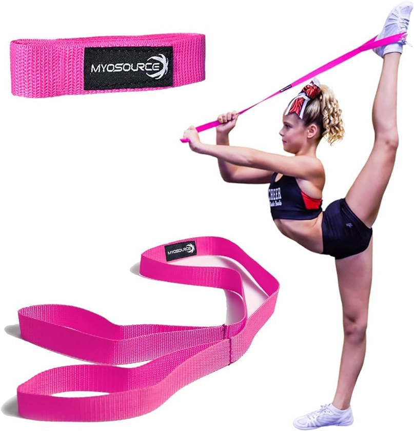 Cheerleading Flexibility Stunt Strap - Improve Stretching and Stunts for Cheer Dance Gymnastics & Physical Therapy – Stocking Stuffers Present for Kids Girls Adults - 12 Colors