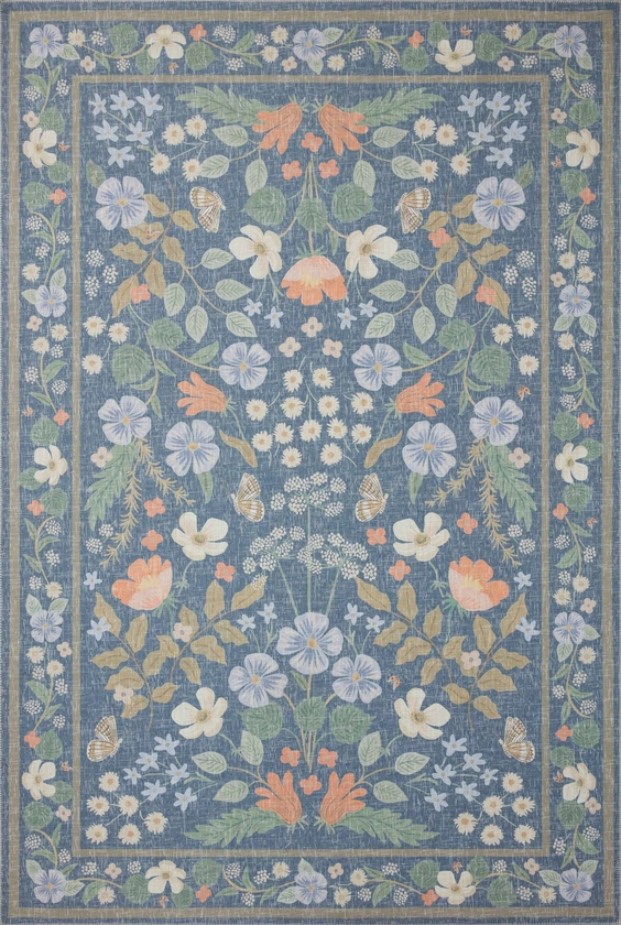 Rifle Paper Co. x Loloi Cotswolds Willow COT-03 Floral Area Rugs | Rugs Direct