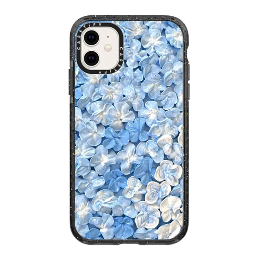 Coque Impact - Coque iPhone Hortensia Bleue par Ann Upton