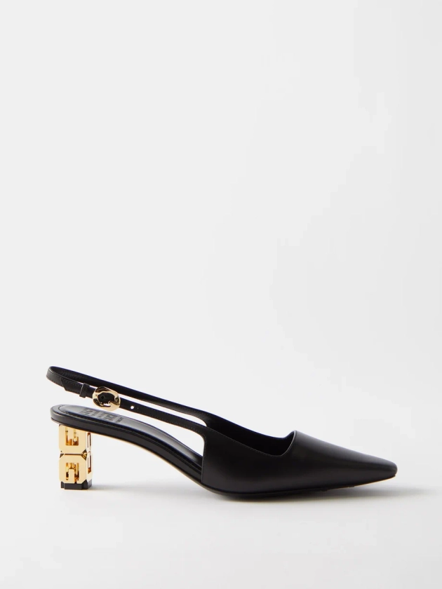 GIVENCHY G Cube 50 leather slingback pumps