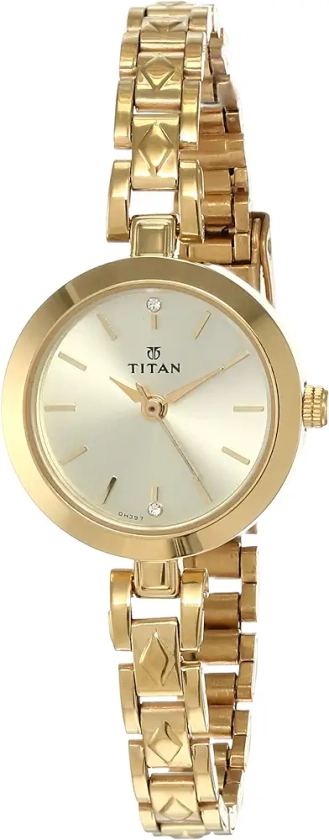 Titan Karishma Analog Champagne Dial Women's Watch -NM2598YM01 / NL2598YM01/NM2598YM01 : Amazon.in: Watches