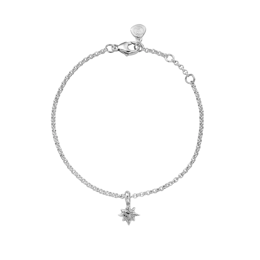 Buy the Baby North Star Chain Silver Bracelet from British Jewellery Designer Daniella Draper