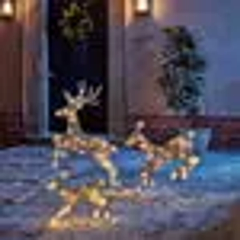 Set of 3 Leaping Reindeer Family