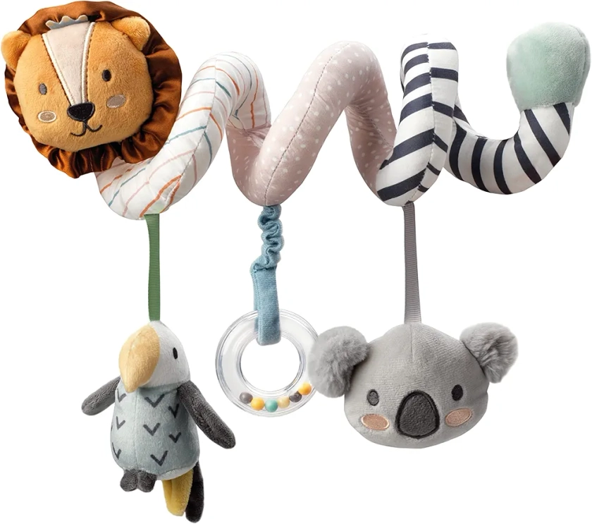 Nuby- Animal Adventures Spirale d'activités Poussette interactif avec Jouets sensoriels | Convient dès la Naissance Landau, 89075, Aventures d'animaux, Taille Unique