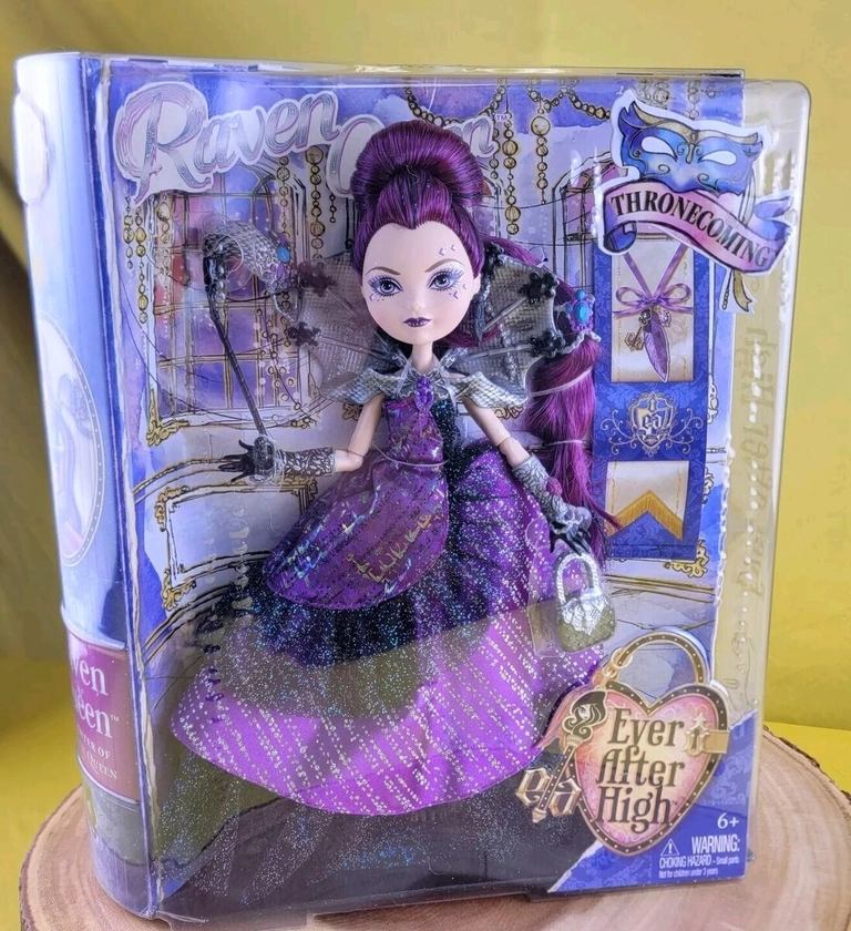 Raven Queen Ever After High Doll Thronecoming 2013 Purple Black Dress New in Box