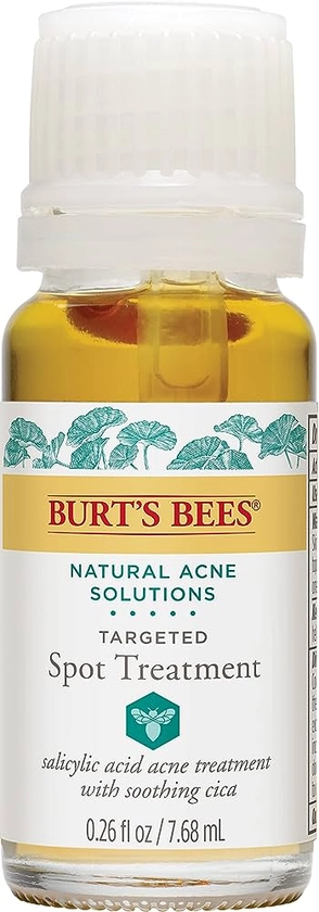 Amazon.com: Burt's Bees Natural Acne Solutions Targeted and Minimizing Spot Treatment for Oily Skin, 0.26 Oz (Package May Vary) : Beauty & Personal Care