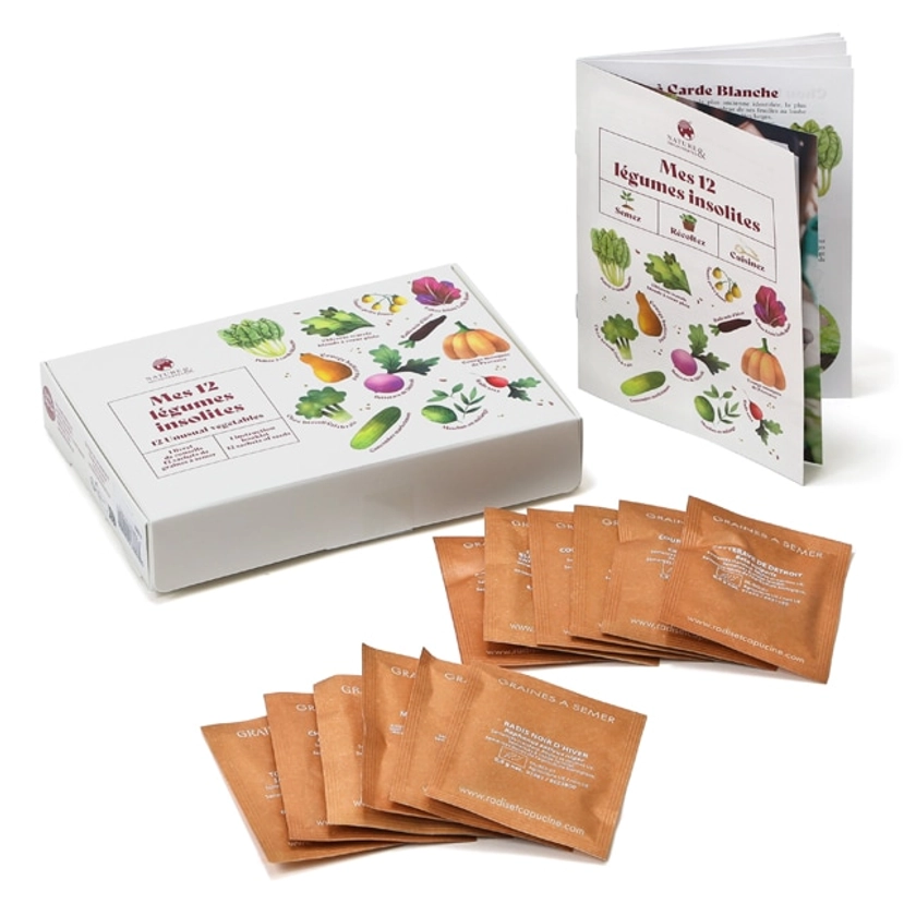 Coffret de graines 12 légumes insolites