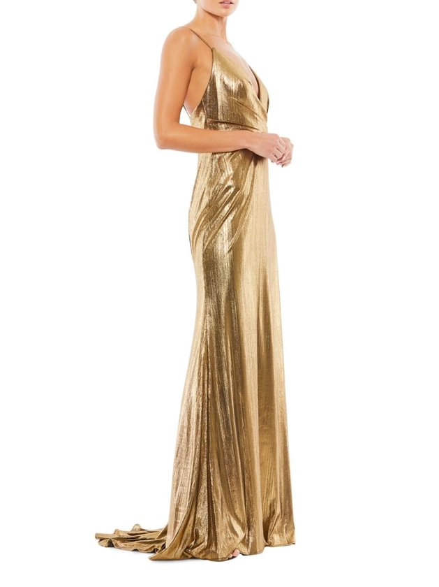 Shop Mac Duggal Metallic Mermaid Gown | Saks Fifth Avenue