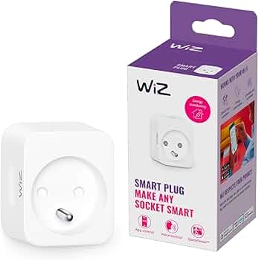 WiZ, prise connectée Wi-Fi avec mesure consommation, fonctionne avec Alexa, Google Assistant et Apple HomeKit