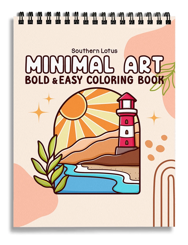 Minimal art bold & easy coloring book