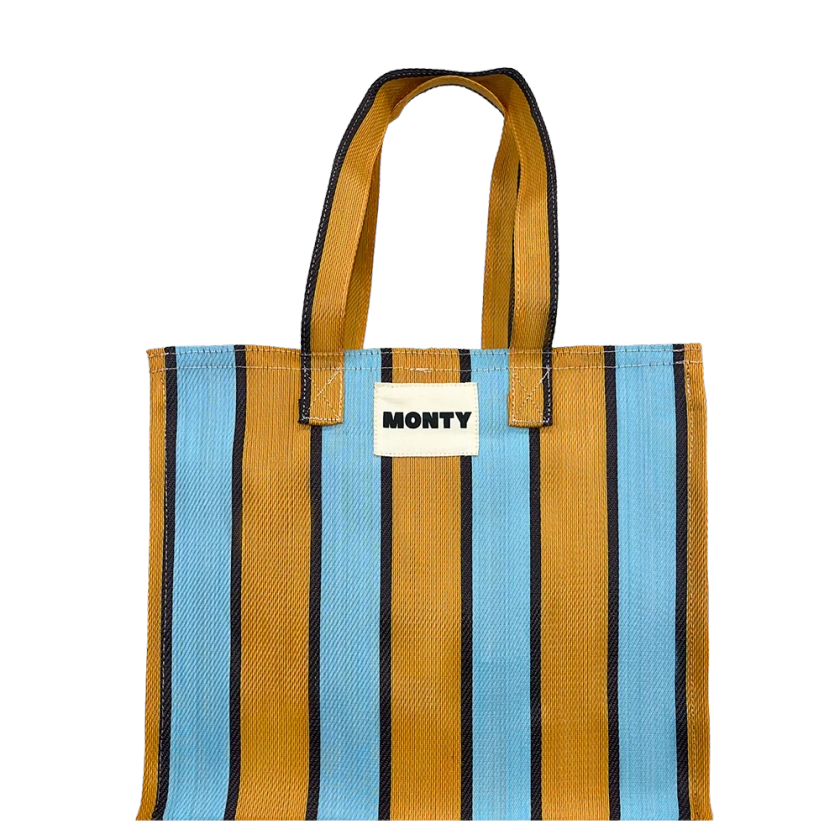 Medium Shoulder Bag - Amber & Powder Blue