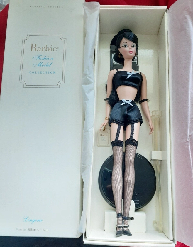 NRFB Silkstone Barbie Lingerie Model #3 Gold Label 2001 with COA