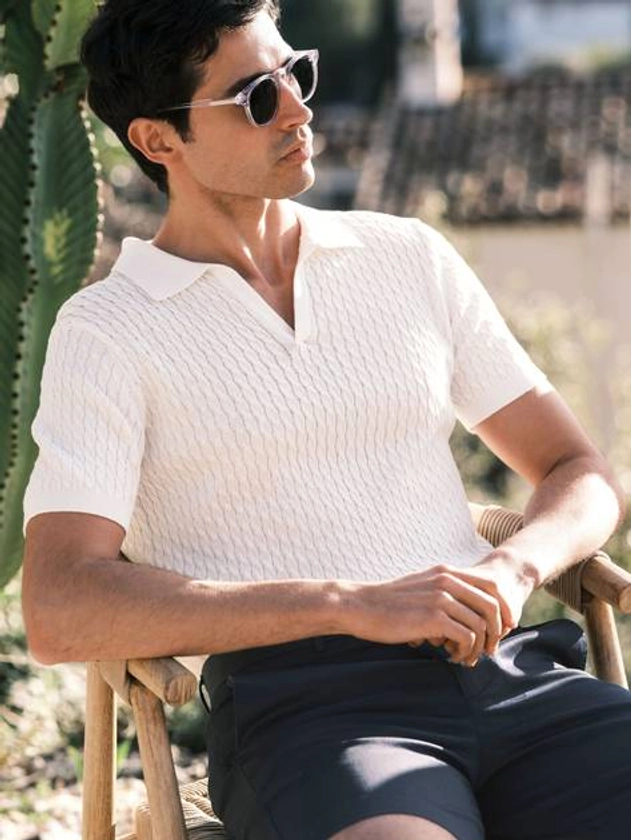Cotton Polo Rib Sweater - Buy online | John Henric
