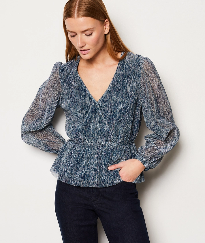 Blouse manches longues irisée