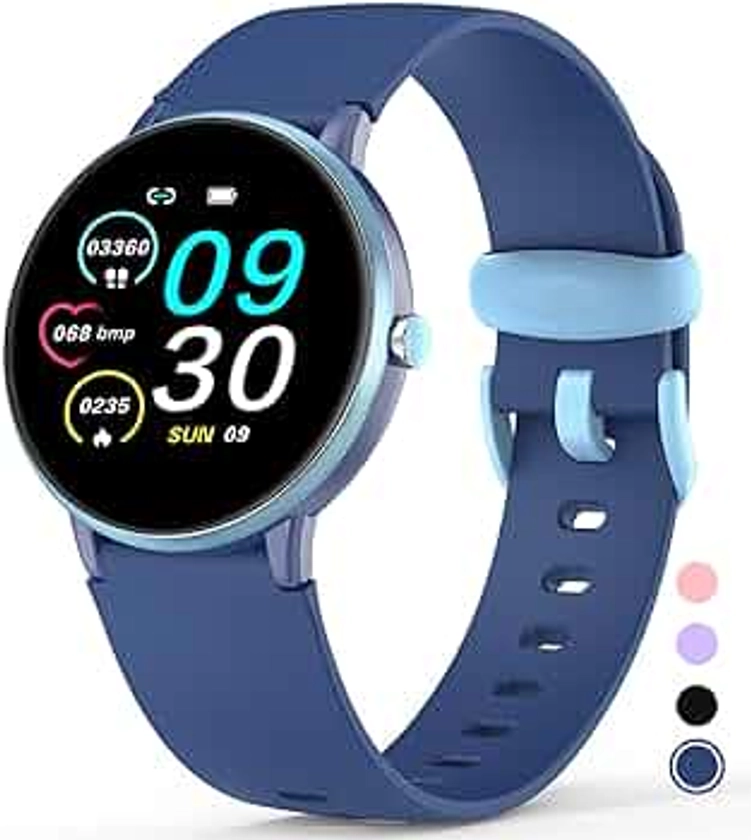 MgaoLo Kids Smart Watch,Fitness Tracker with Heart Rate Sleep Monitor for Boys Girls,Waterproof DIY Watch Face Pedometer Activity Tracker for Android iPhone (Can be Used Without app/Phone)