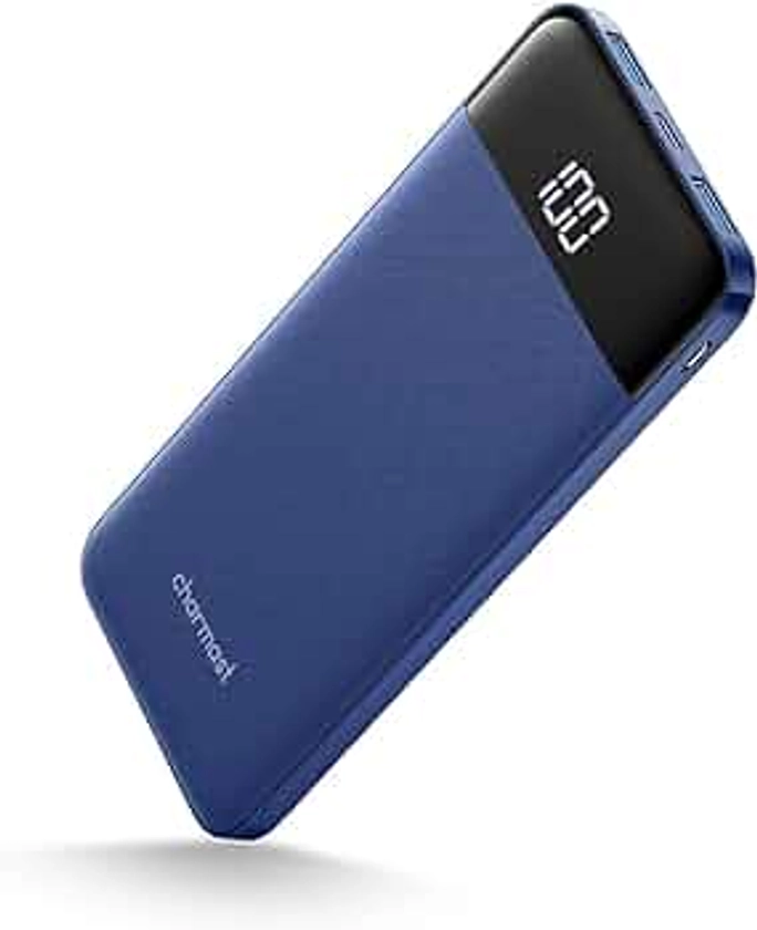 Power Bank 10400mAh, USB C caricatore portatile con LED Digitale Display Batteria Esterna Portatile con 2 ingressi e 3 uscite da 5V/3A per Huawei Xiaomi Smartphone (Blu)
