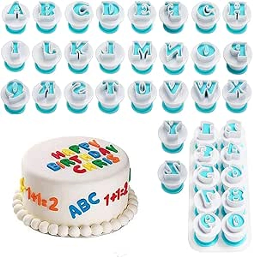 Alphabet Fondant Cutter Moule à Gâteau Biscuits,36 Pcs Emporte-Pièces d'Alphabet et de Chiffres Fondant Cutter, pour Pâtisserie Décoration de Biscuit Pâte à Sucre Cookie : Amazon.fr: Cuisine et Maison