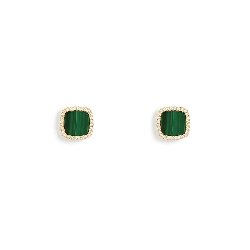 Clous d'Oreilles Malachite