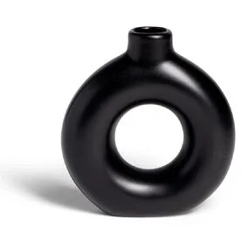 Vase céramique noir H15cm