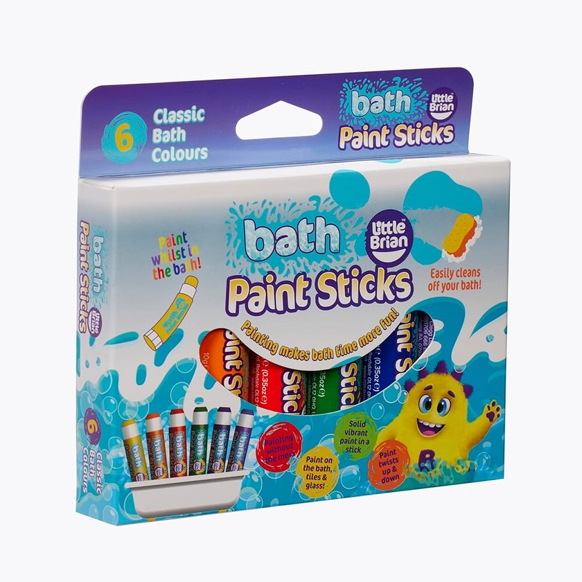 Little Brian Bath Paint Sticks, Assorted, 6 x 10g, LBPS10BA6 : Amazon.co.uk: Toys & Games