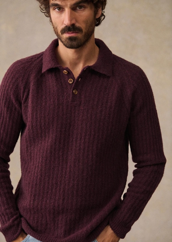 Minty Sweater - Burgundy - Wool - Octobre Éditions