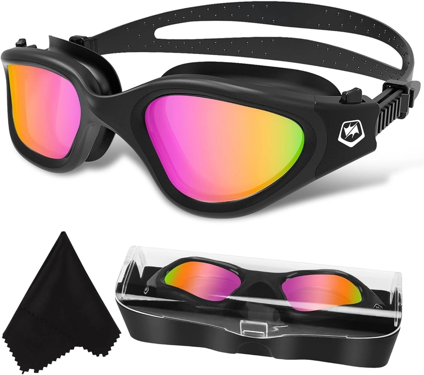 WIN.MAX Polarized Swimming Goggles Swim Pool Goggles Anti Fog Anti UV No Leakage Clear Vision for Men Women Adults Teenagers
