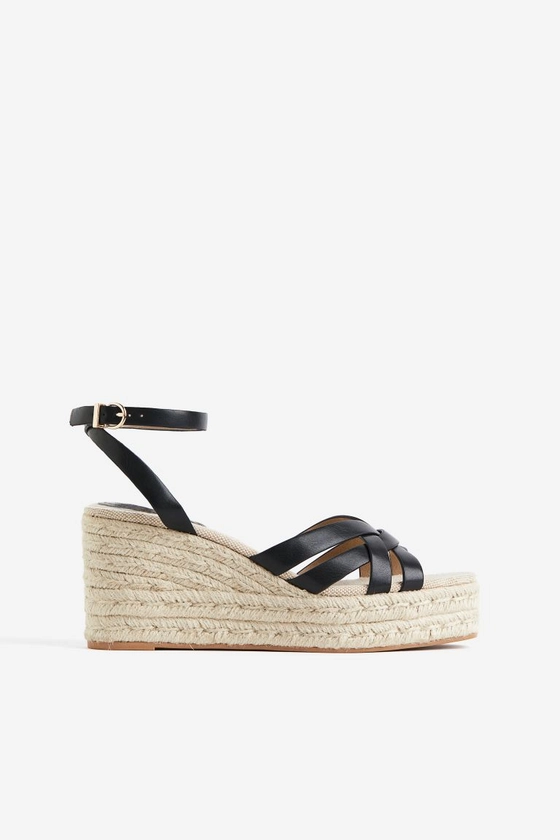 Espadrilles à talon compensé