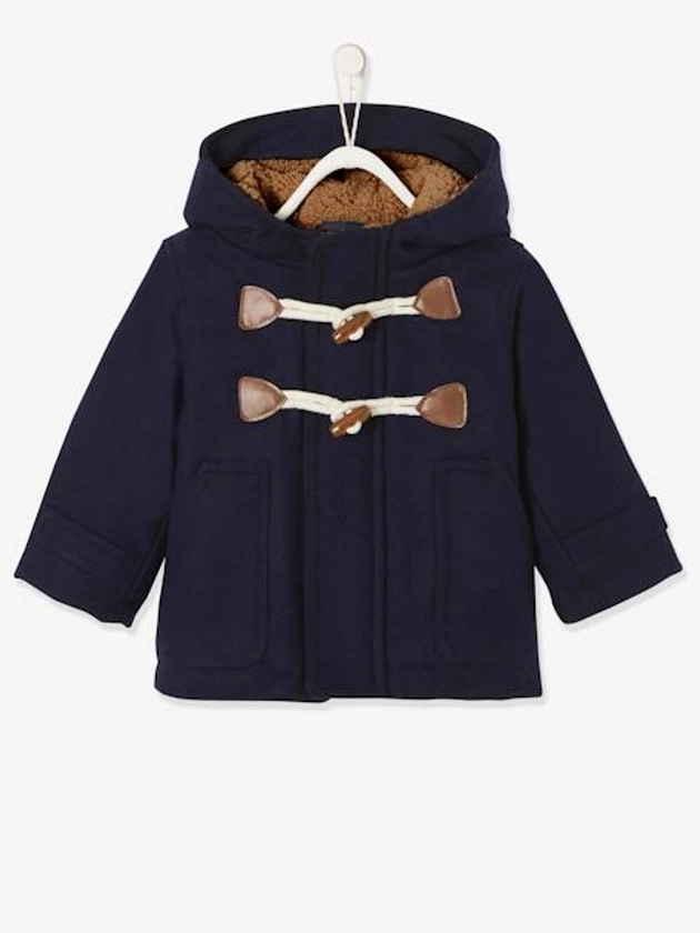 Hooded Duffle Coat for Babies - dark blue, Baby | Vertbaudet