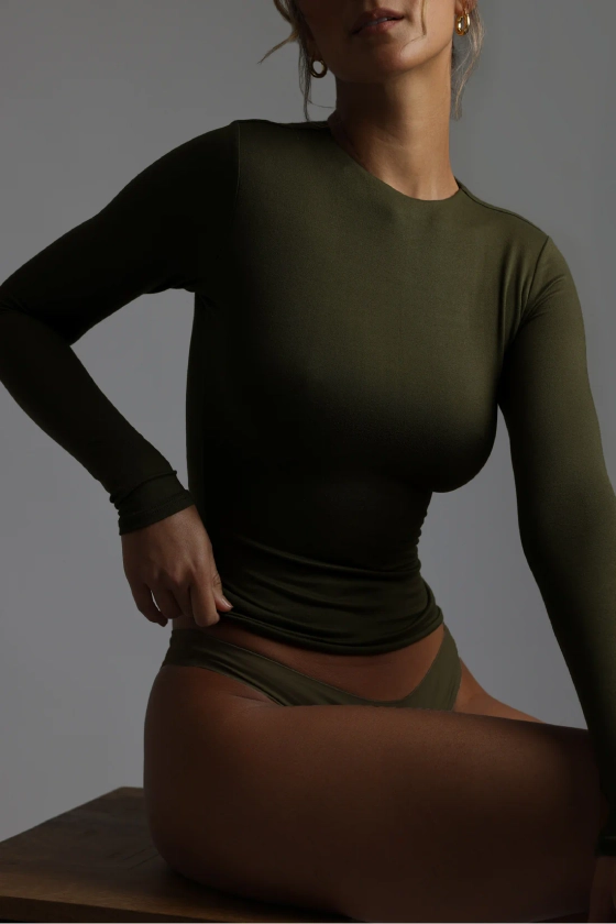 Mist Long Sleeve T-Shirt - Deep Olive