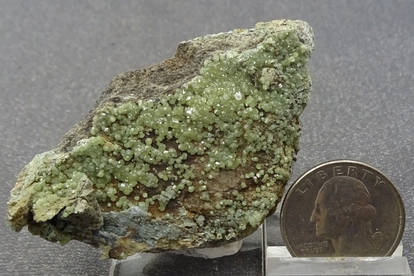 Demantoid Garnet crystals, Green Fire Mine, California- Mineral Specimen for Sal