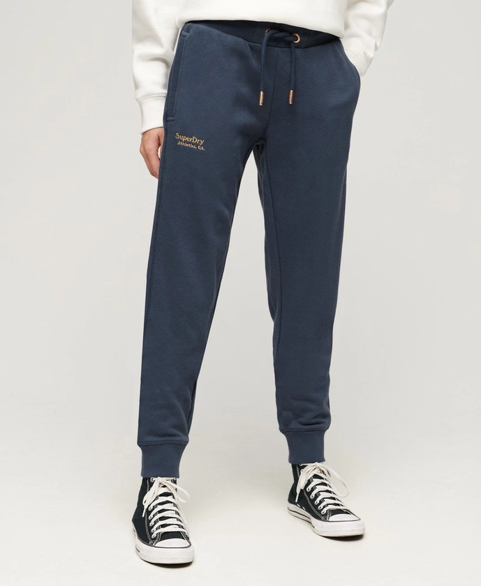 Femme - Pantalon de survêtement à logo Essential Bleu Marine Matelot | Superdry FR