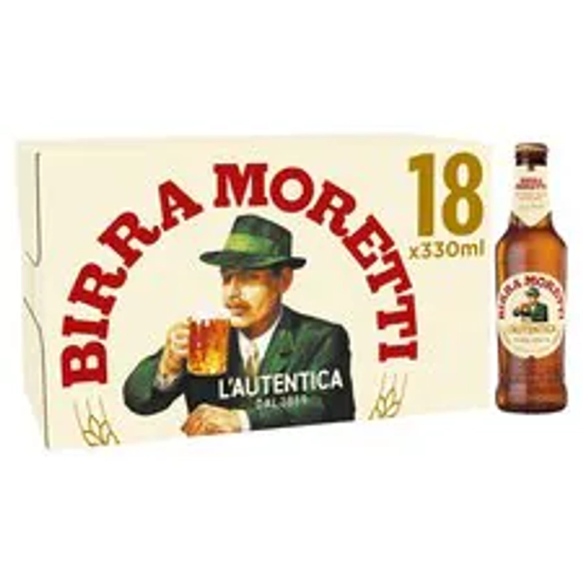 Birra Moretti Premium Lager Beer Bottle 18x330ml