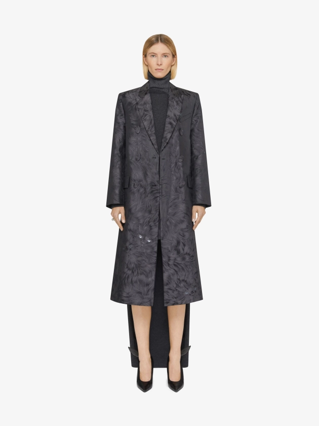 Manteau en jacquard chat - anthracite | GIVENCHY FR