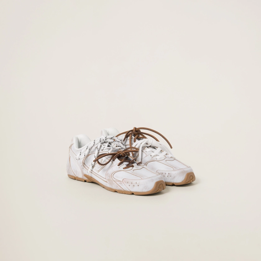 White New Balance X Miu Miu 530 Sl Leather Sneakers | Miu Miu