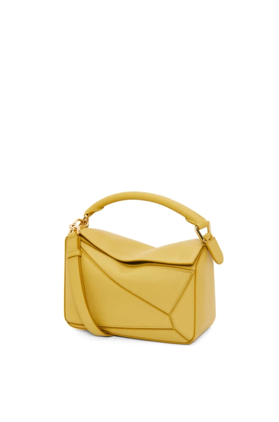 Small Puzzle bag in classic calfskin Bright Ochre - LOEWE