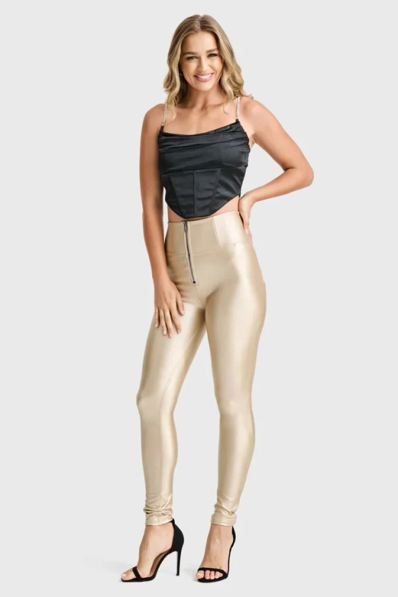 WR.UP® Faux Leather - Super High Waisted - Full Length - Gold