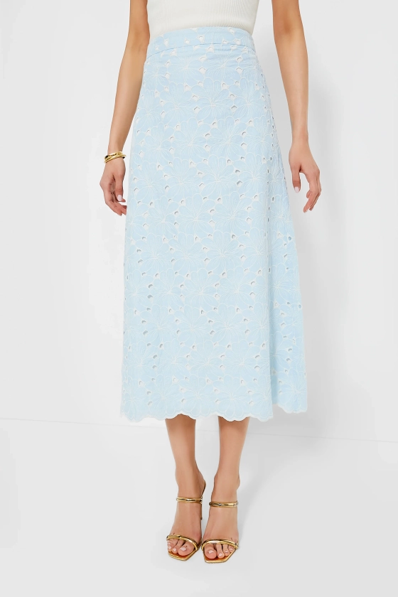 Airy Blue Eyelet Silas Skirt | Tuckernuck