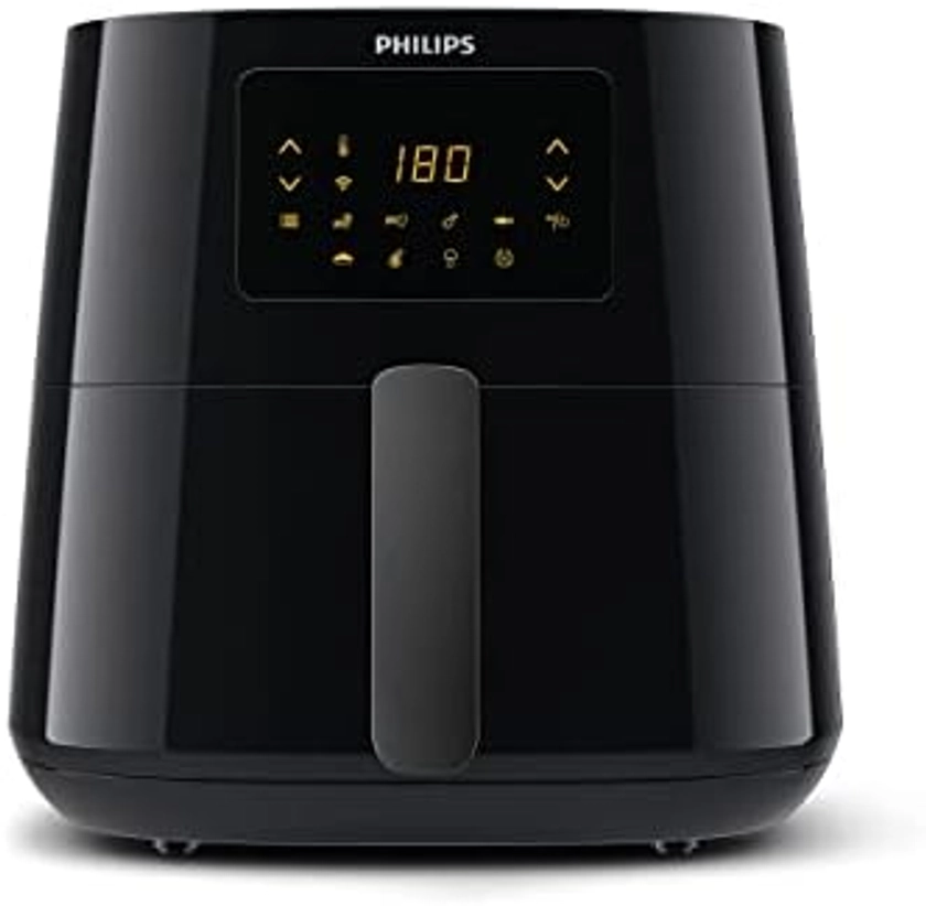 Philips Airfryer Essential XL Connected - 6.2 L, Smart wifi connected (NutriU App), Alexa compatible, 7 presets, Digital display, Low fat fryer, Black (HD9280/91)