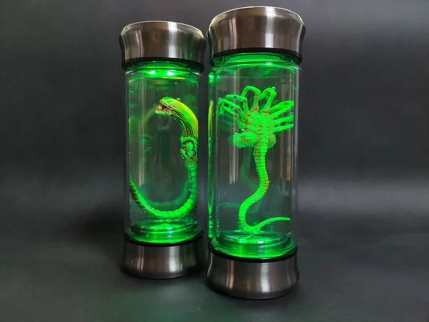 Alien Jar Xenomorph Specimen Facehugger Embryo Glass Jar Movie Prop Replica