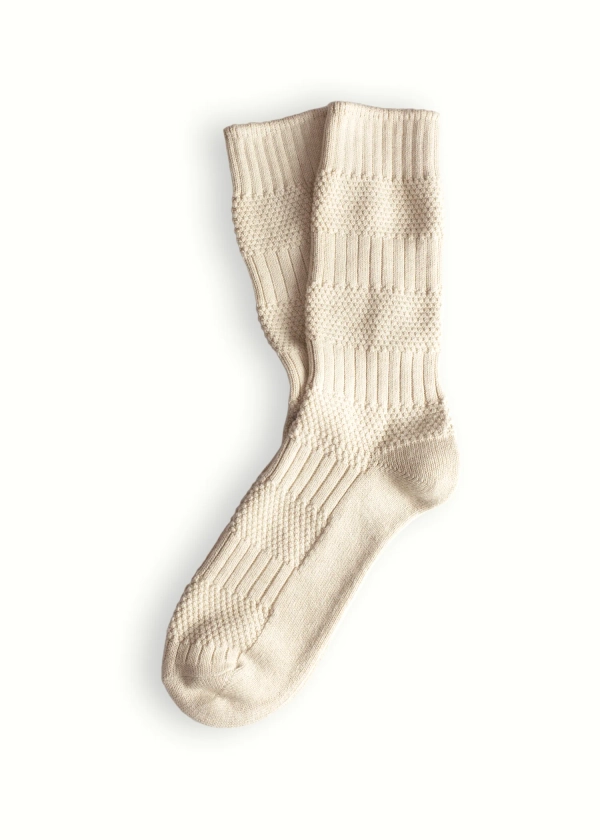 Thunders Love Link Canalé Raw White Socks