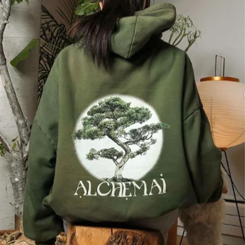 Trendy Alchemai Green Pullover Hoodie - Danezon
