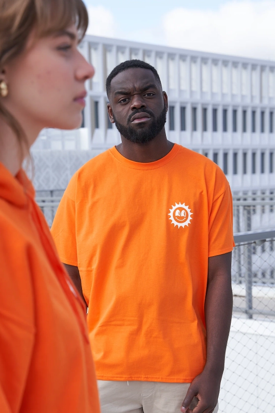 T-shirt orange "Je veux du soleil"