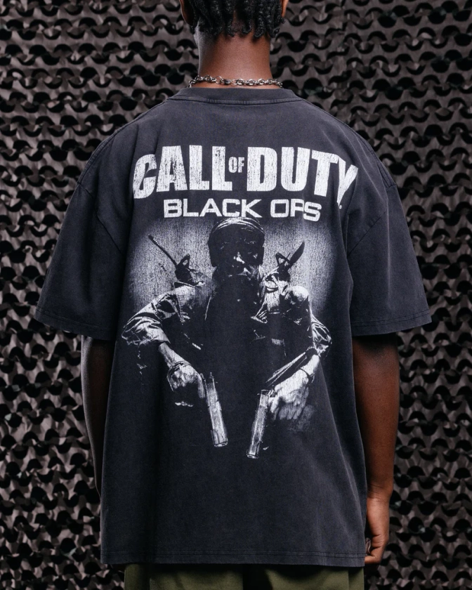 Goat Crew X Call Of Duty Black Ops Vintage T-Shirt Black Acidwash | Culture Kings US